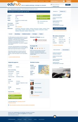 Eduhub concept Training pagina